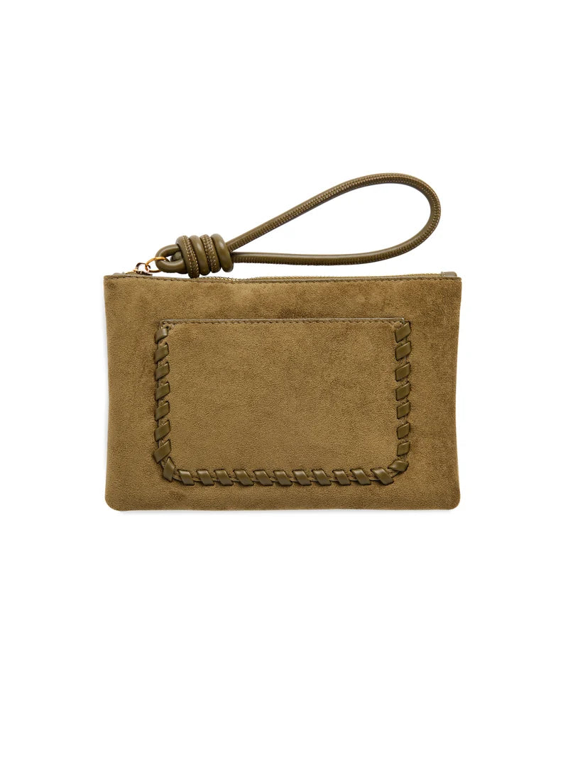 Paige Zip Pouch Writstlet- Olive