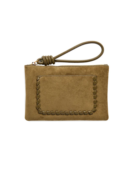 Paige Zip Pouch Writstlet- Olive