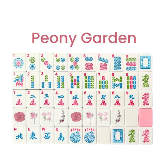 Peony Garden American Mahjong Tile Set