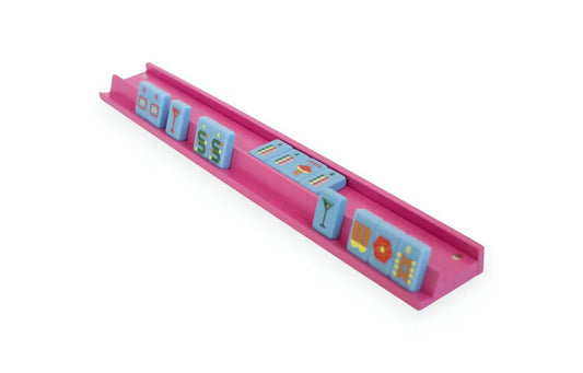 Mahjong Racks & Pushers- Pink (Set of 4)