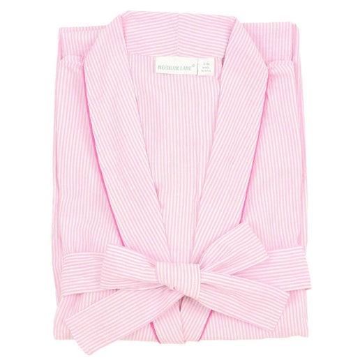 Pink Seersucker Robe