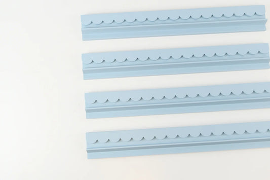 Powder Blue Mahjong Racks with Scallop Pushers