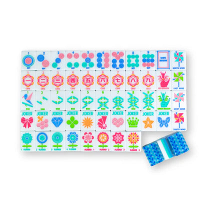 Crystal Prism Blue | Mahjong with Bold Angles and Vibrant Vibes