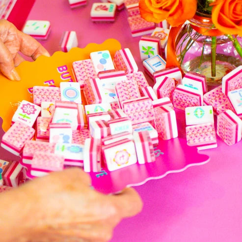 Crystal Prism Pink | Mahjong with Bold Angles and Vibrant Vibes