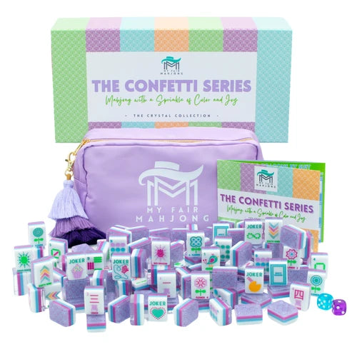 Crystal Confetti Purple Series Mahjong Set