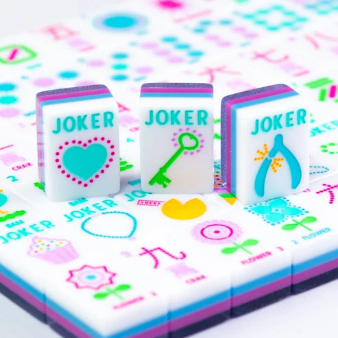 Crystal Confetti Purple Series Mahjong Set