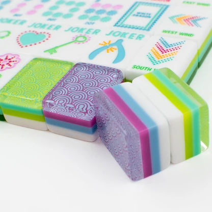 Crystal Confetti Purple Series Mahjong Set