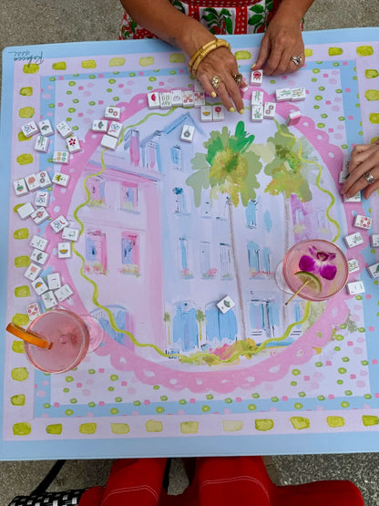 Rebecca Illustrated- RAINBOW ROW-MAHJONG MAT