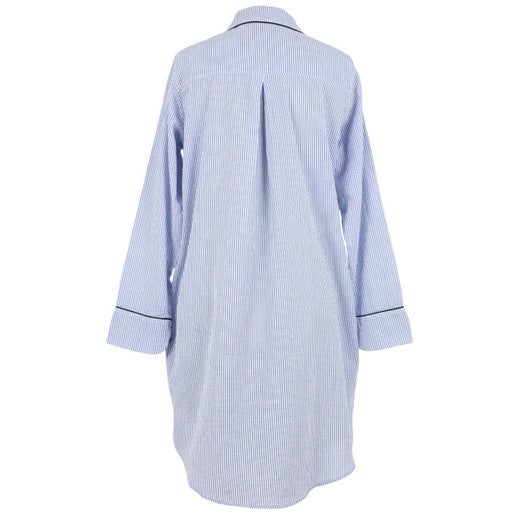 Blue Seersucker Navy Classic Nightshirt