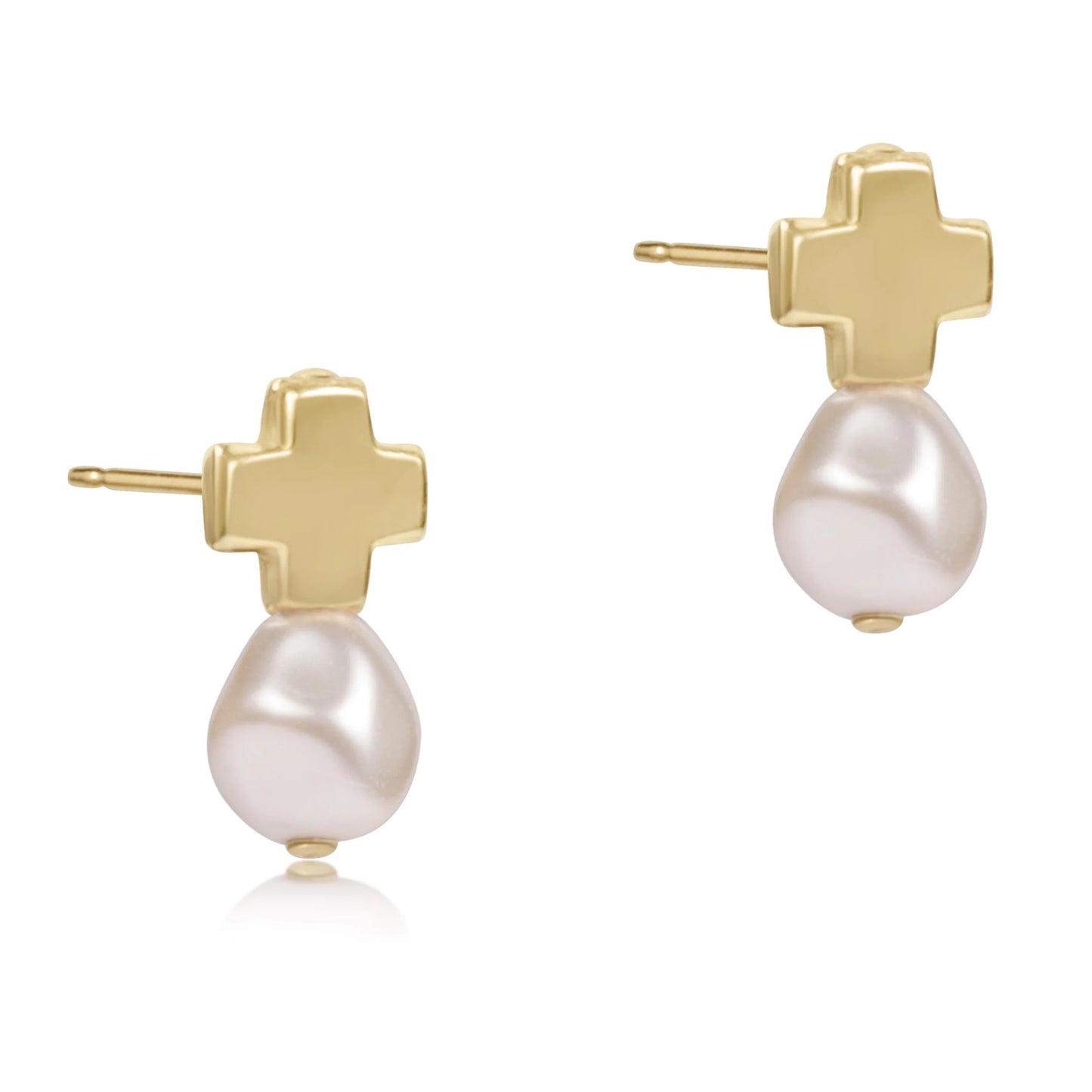 Signature Cross Gold Stud- Classic Pearl