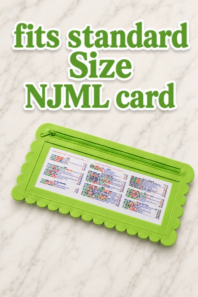 Splash-Proof Mahjong Card Holder For Pool Mahjong - Green Scallops Standard Size
