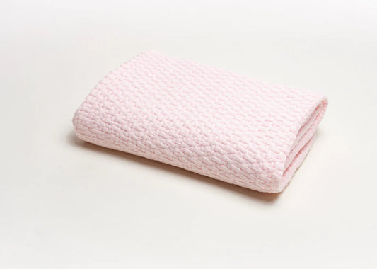 Stonewashed Basket Weave with Binding Pink