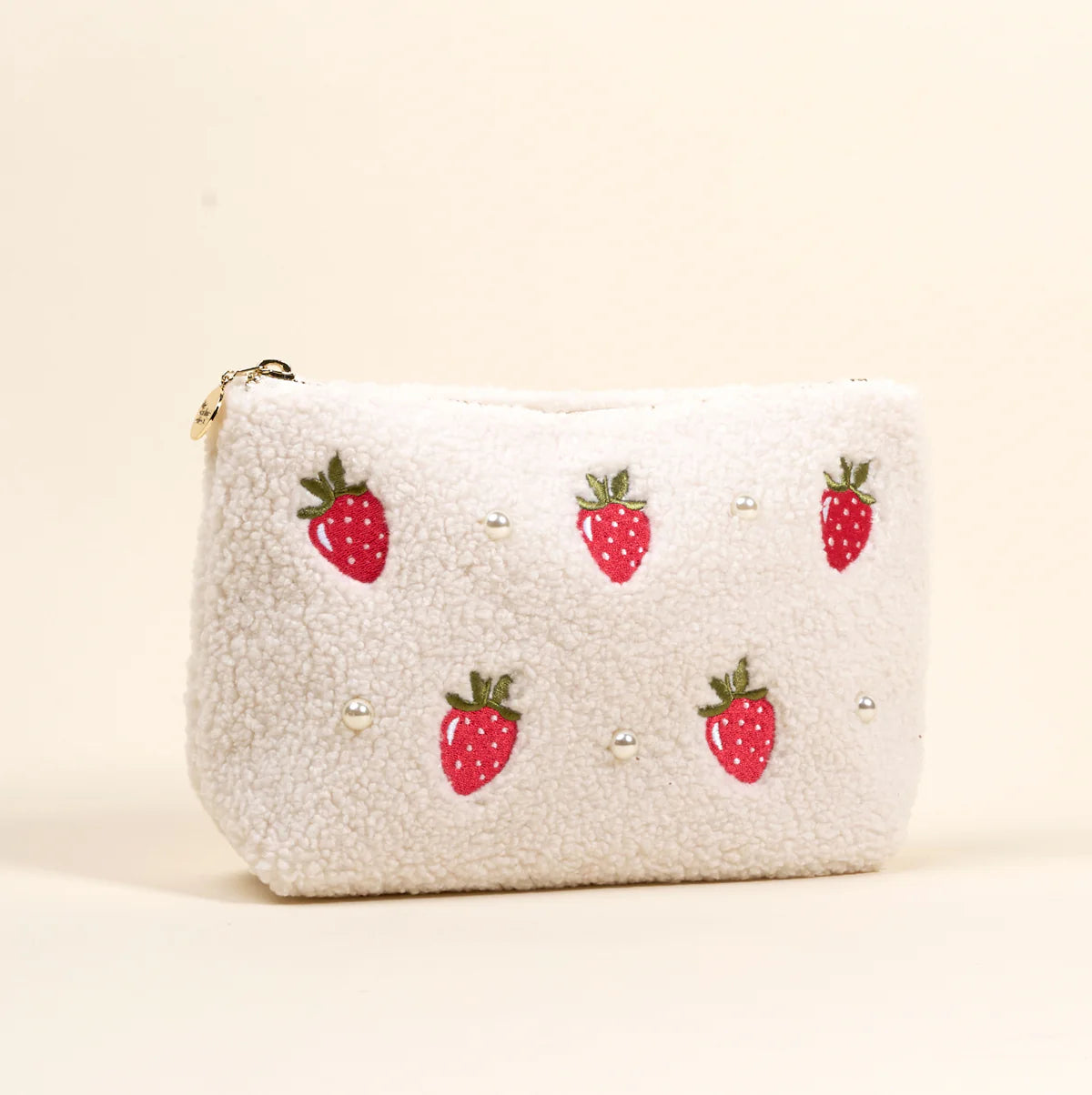 Strawberries and Pearls Teddy Pouch
