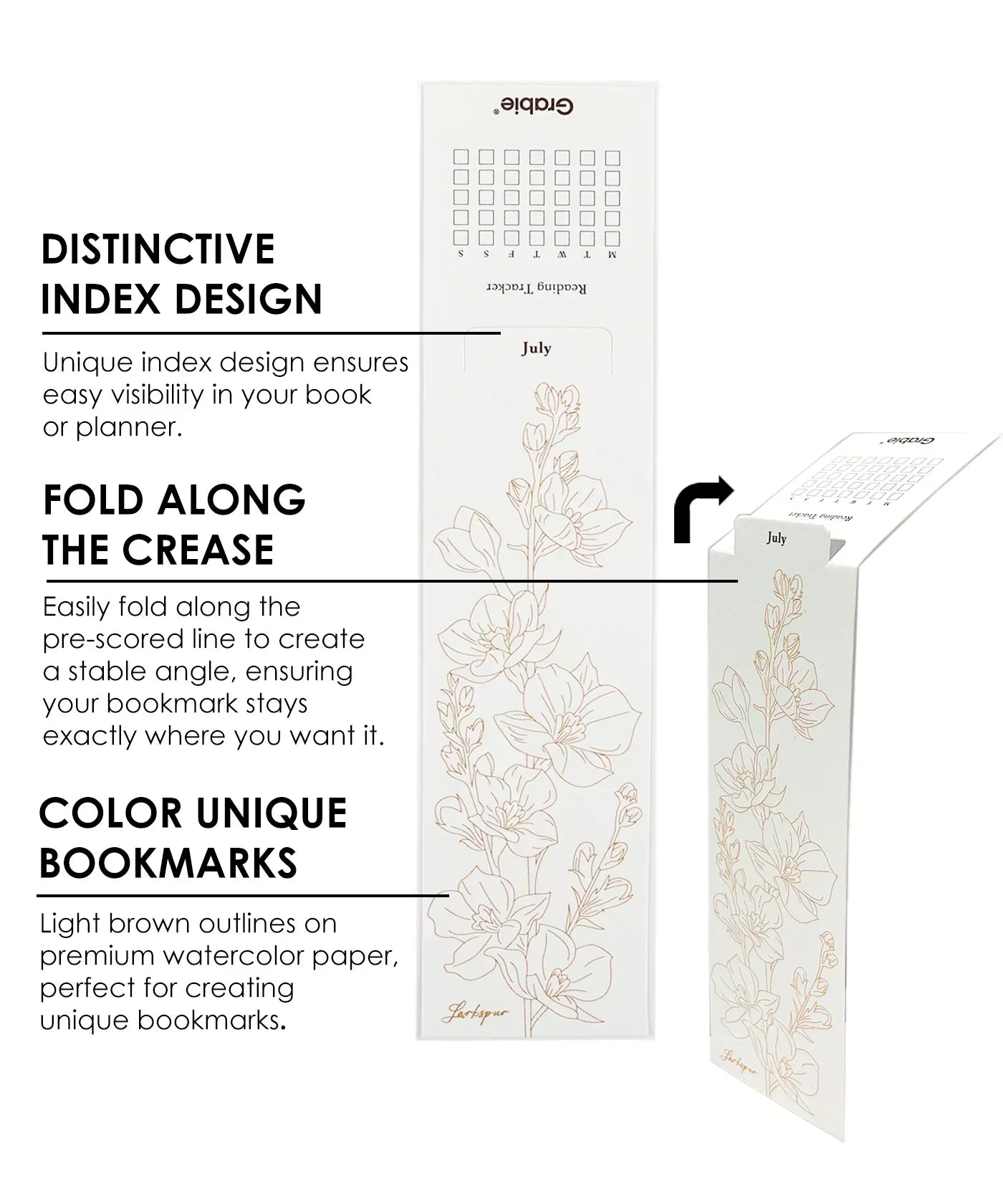 12 Sheets 140lb Watercolor Coloring Bookmarks