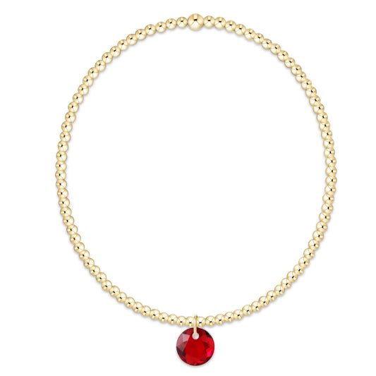 classic gold 2mm bracelet - reflection small charm - 01