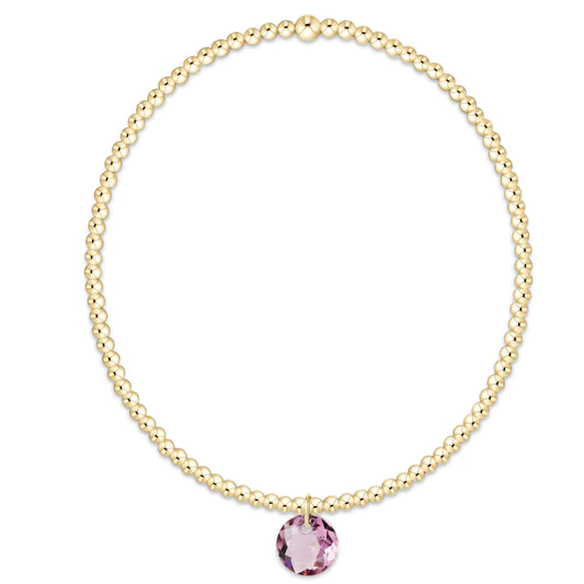 classic gold 2mm bracelet - reflection small charm - 02