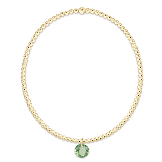 classic gold 2mm bracelet - reflection small charm - 08