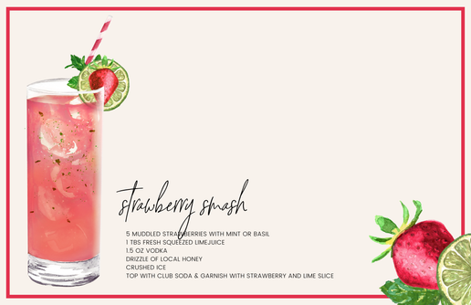 11 x 17 Cocktails Acrylic Insert Set of 10
