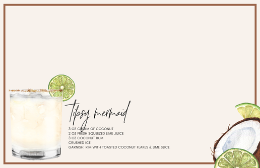 11 x 17 Cocktails Acrylic Insert Set of 10
