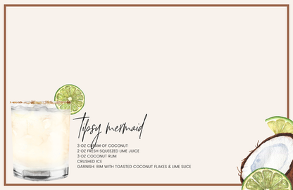 11 x 17 Cocktails Acrylic Insert Set of 10