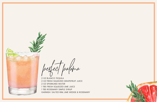 11 x 17 Cocktails Acrylic Insert Set of 10