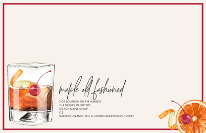 11 x 17 Cocktails Acrylic Insert Set of 10