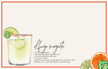11 x 17 Cocktails Acrylic Insert Set of 10