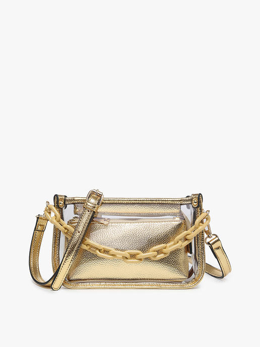 Jessica Clear Crossbody w/ Chain