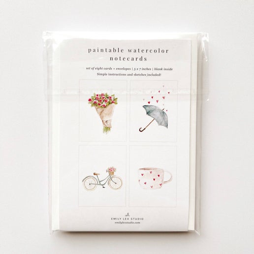 Emily Lex Love Sweet Love Paintable Notecard