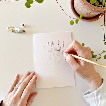 Emily Lex Potted Plants Paintable Notecards