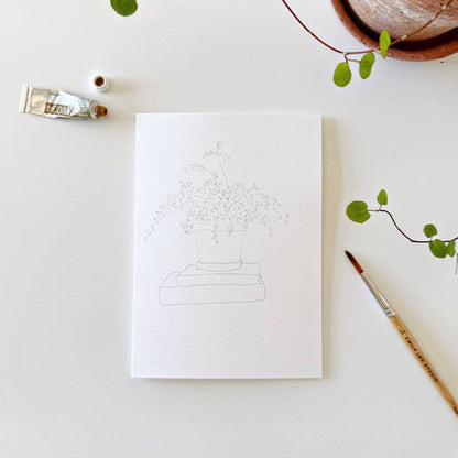 Emily Lex Potted Plants Paintable Notecards