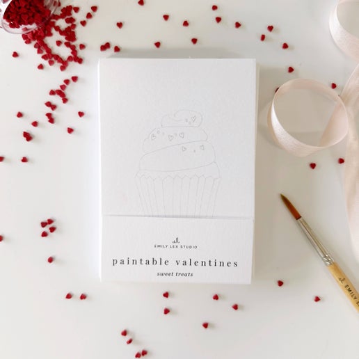 Emily Lex Sweet Treats Paintable Valentines