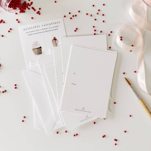 Emily Lex Sweet Treats Paintable Valentines