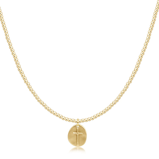 enewton 17" Choker Classic Gold 2mm Bead- Inspire Small Gold Charm