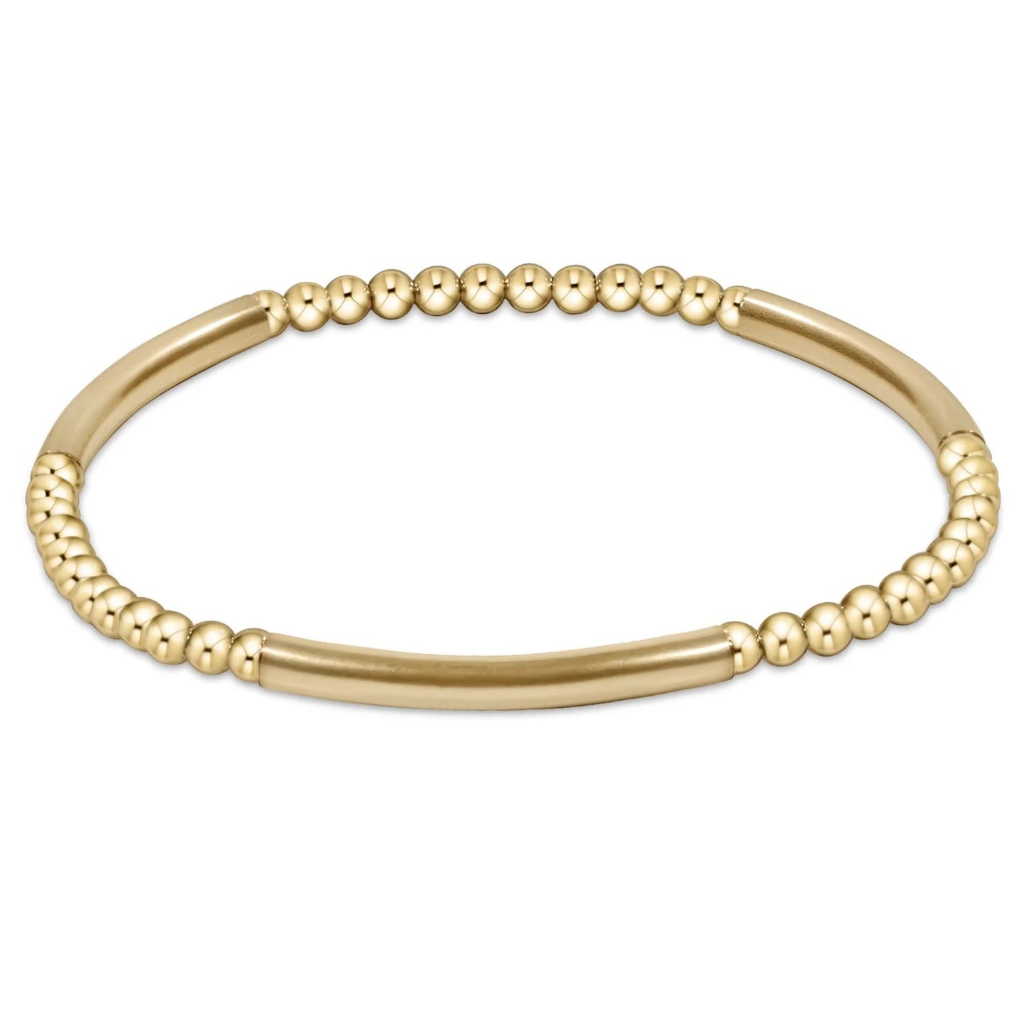 enewton Bliss Bar Gold Pattern 3mm Bead Bracelet - Gold
