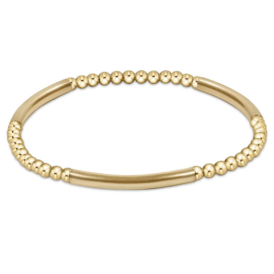 enewton Bliss Bar Gold Pattern 3mm Bead Bracelet - Gold