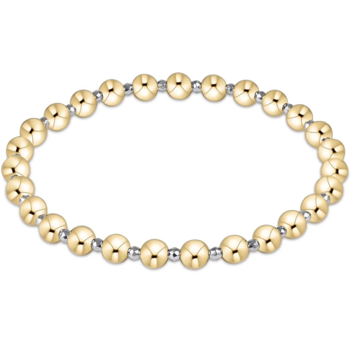 enewton Bright Silver Faceted Hematite Grateful Pattern 5mm