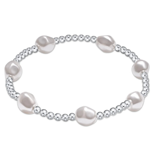 enewton admire sterling 3mm bead bracelet - pearl