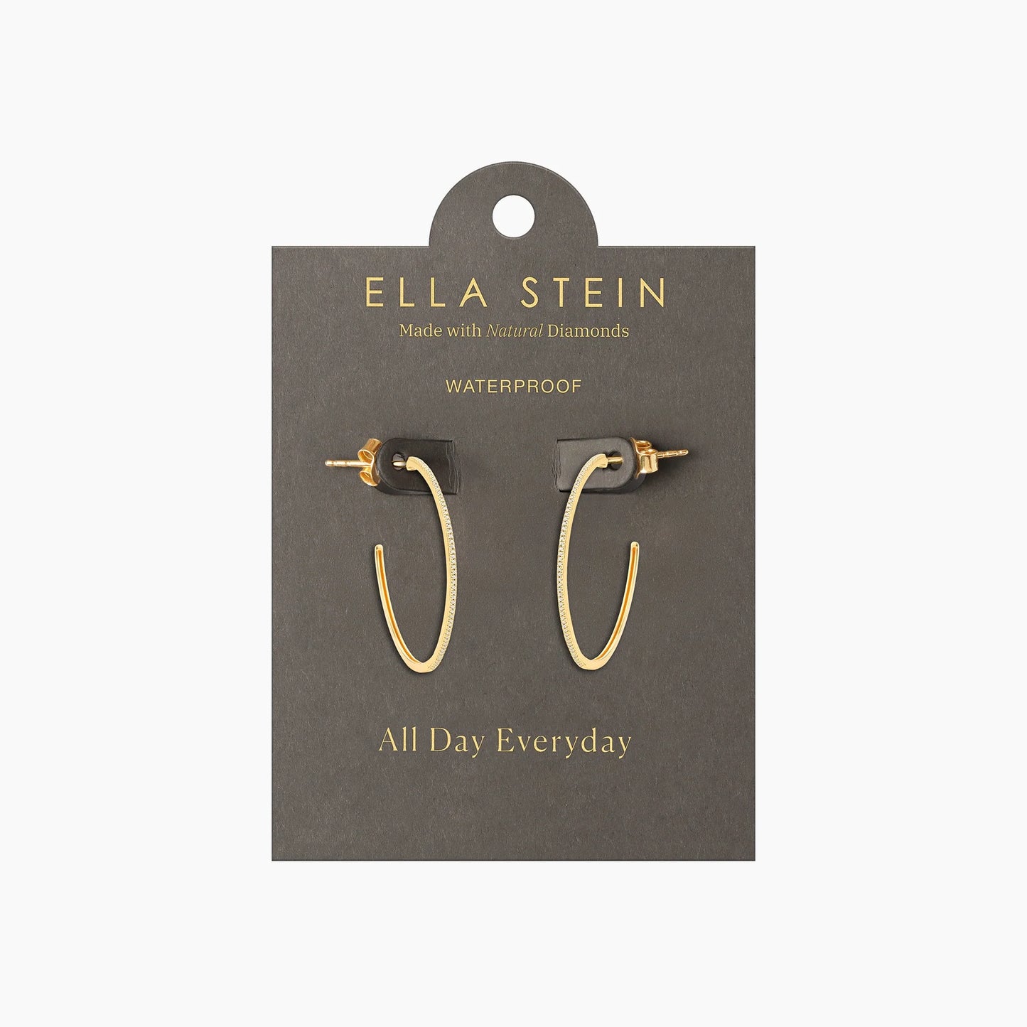 Waterproof Gold One Hot Havana Night Hoop Earrings