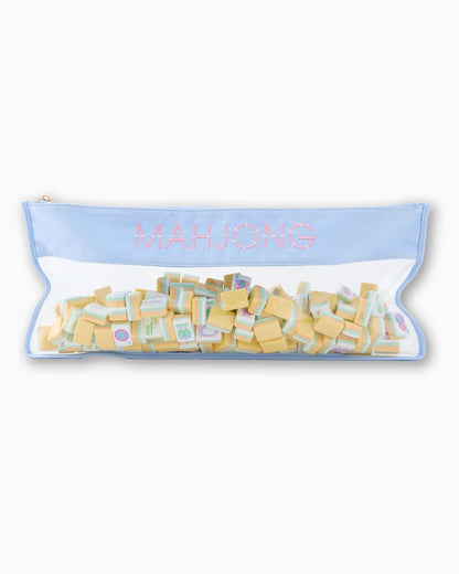 Light Blue Bamboo Mahjong Bag