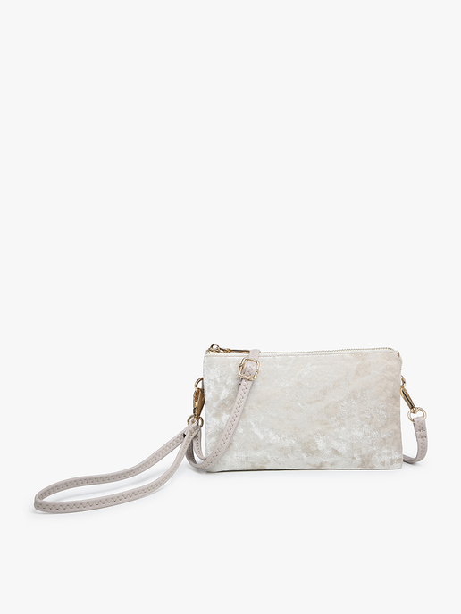 Riley Velvet 3 Compartment Crossbody/Wristlet