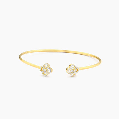 Waterproof Gold Wildflower Flexi Cuff Bracelet