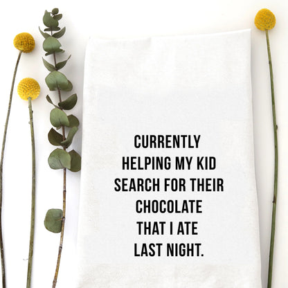 Search for Chocolate Tea Towel