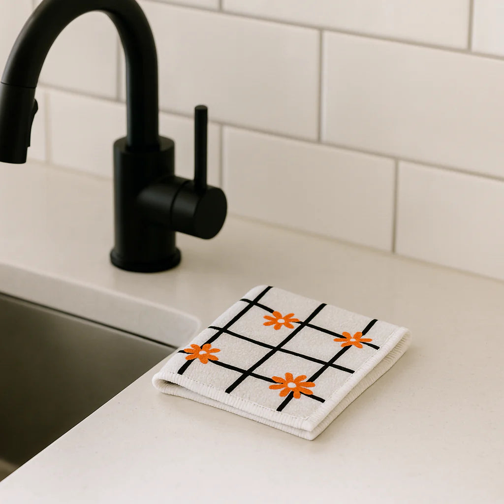 Daisy Microfiber Dish Cloth