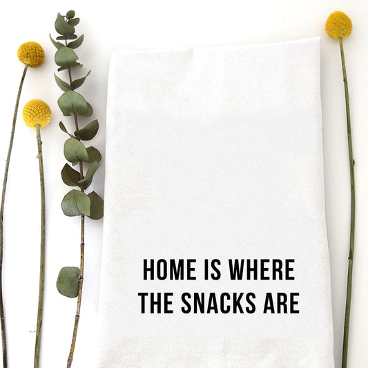 Home Where Snacks Are Tea Towel