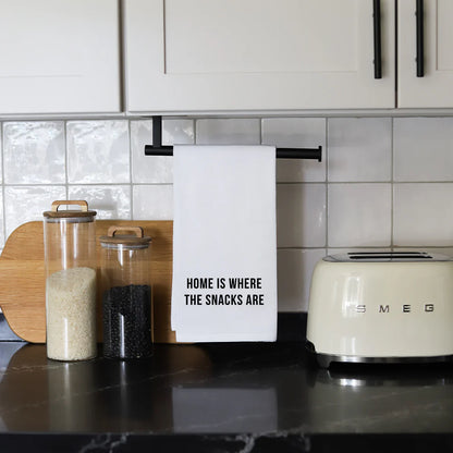 Home Where Snacks Are Tea Towel