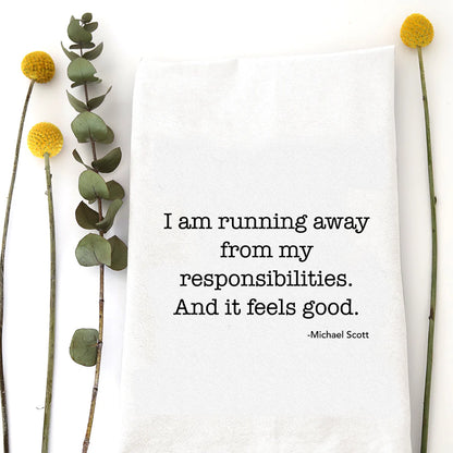 Running Away Tea Towel