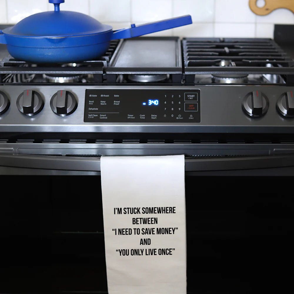 Stuck Somewhere Tea Towel