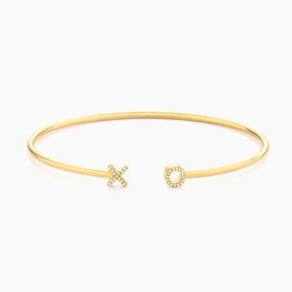 Waterproof Gold XO Flexi Cuff Bracelet